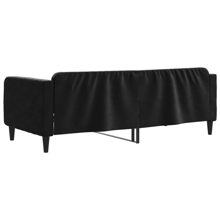 Lit de repos sans matelas noir 90x190 cm velours - 5