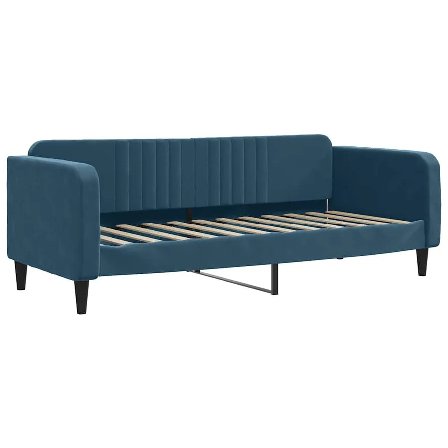 Lit de repos sans matelas bleu 80x200 cm velours - 2