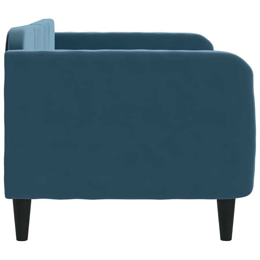 Lit de repos sans matelas bleu 80x200 cm velours - 4