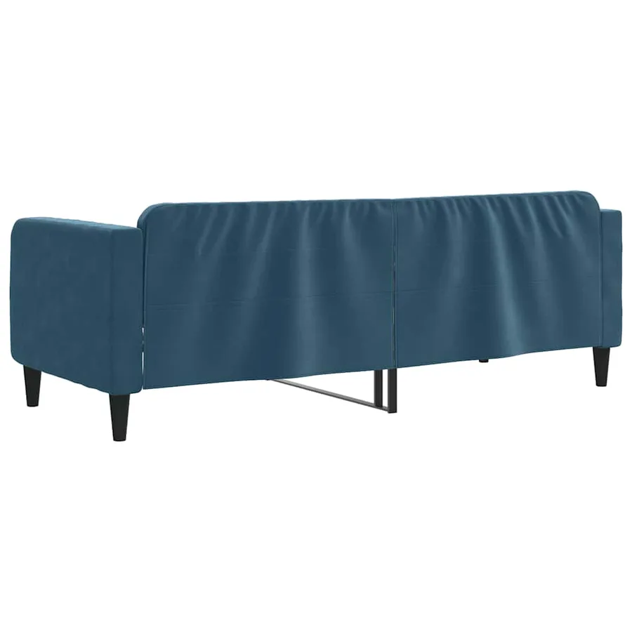 Lit de repos sans matelas bleu 80x200 cm velours - 5