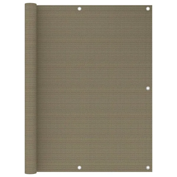 Écran de balcon Taupe 120x600 cm PEHD