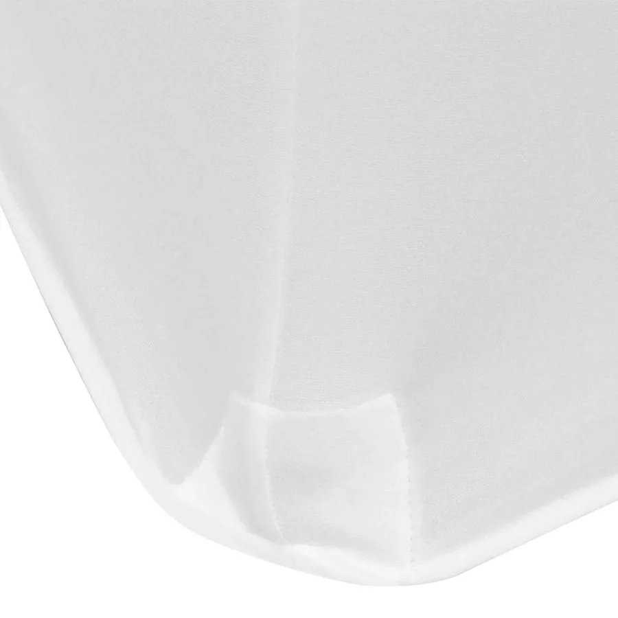Housses extensibles pour table 2 pièces 120x60,5x74 cm Blanc - 3