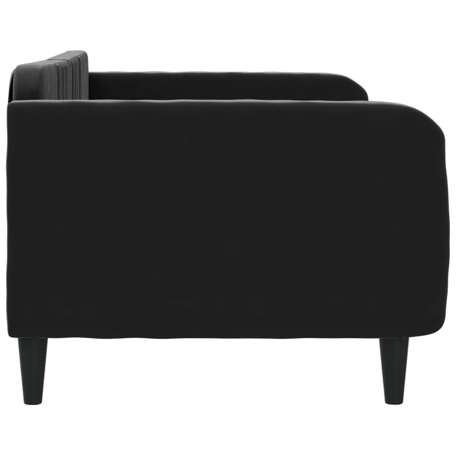 Lit de repos sans matelas noir 90x200 cm velours - 4