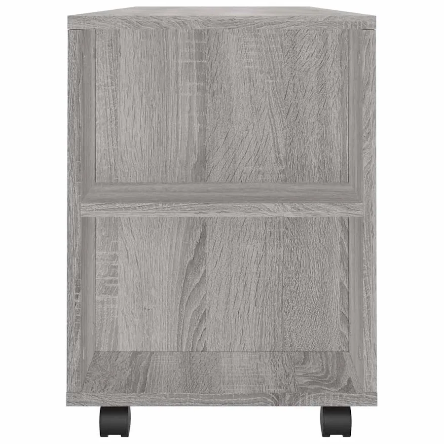 Meuble TV sonoma gris 102x34,5x43 cm bois d'ingénierie - 7
