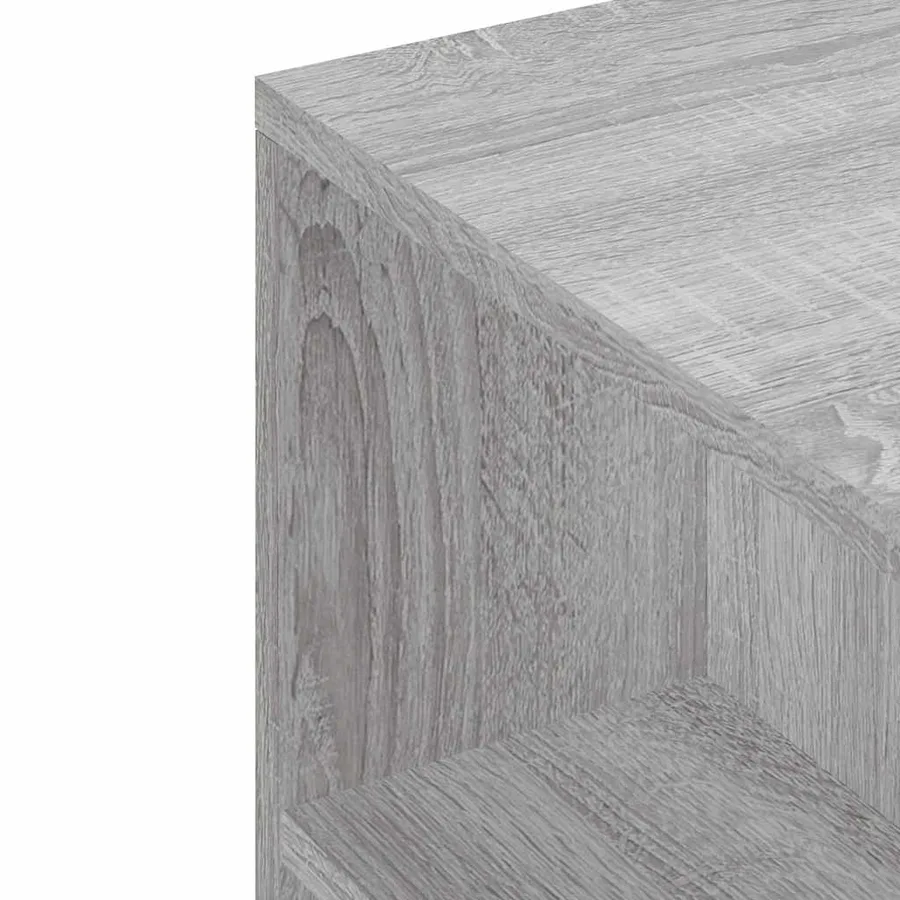 Meuble TV sonoma gris 102x34,5x43 cm bois d'ingénierie - 9