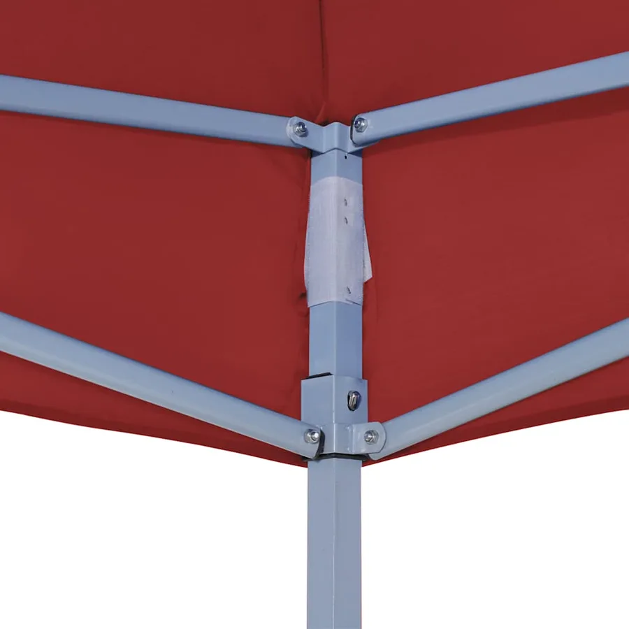 Toit de tente de réception 2x2 m Bordeaux 270 g/m² - 5