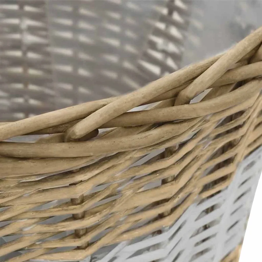 Lits surélevés 4 pcs Osier avec doublure en PE - 6