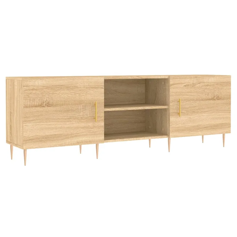Meuble TV chêne sonoma 150x30x50 cm bois d'ingénierie - 2