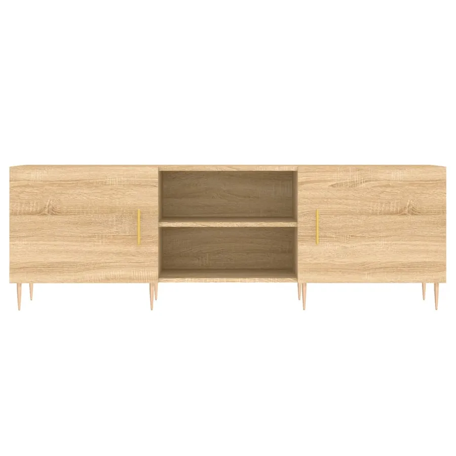 Meuble TV chêne sonoma 150x30x50 cm bois d'ingénierie - 5