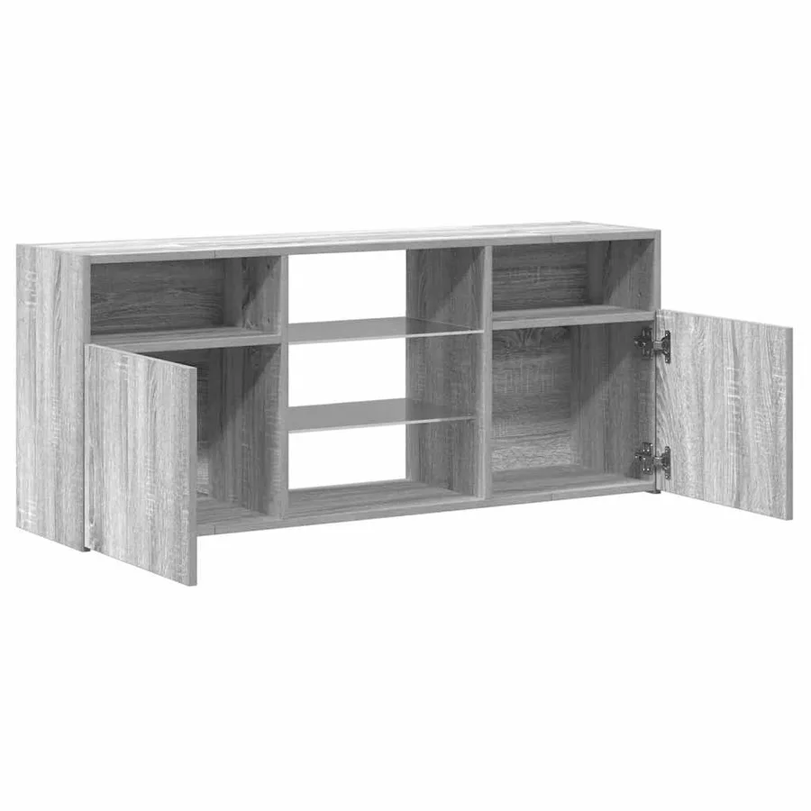 Meuble TV avec lumières LED Sonoma gris 120x30x50 cm - 10