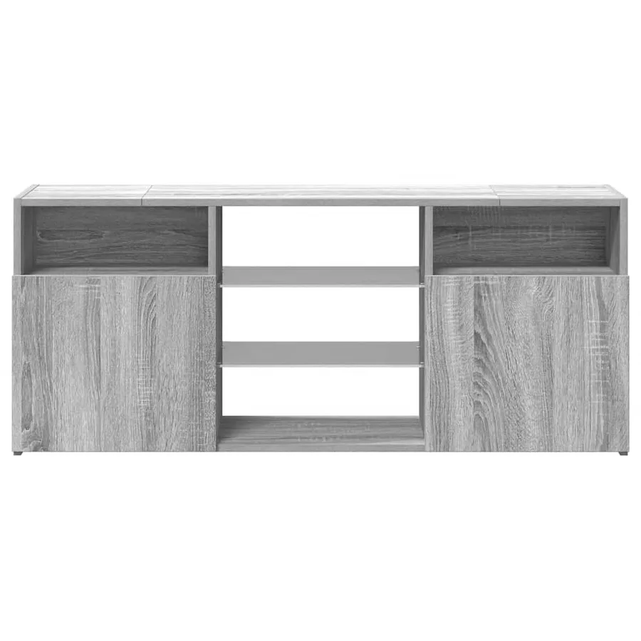 Meuble TV avec lumières LED Sonoma gris 120x30x50 cm - 7