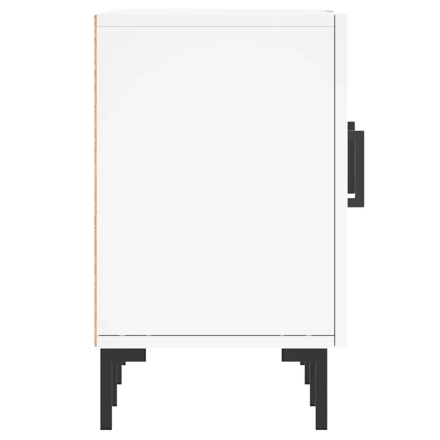Meuble TV blanc 150x30x50 cm bois d'ingénierie - 7