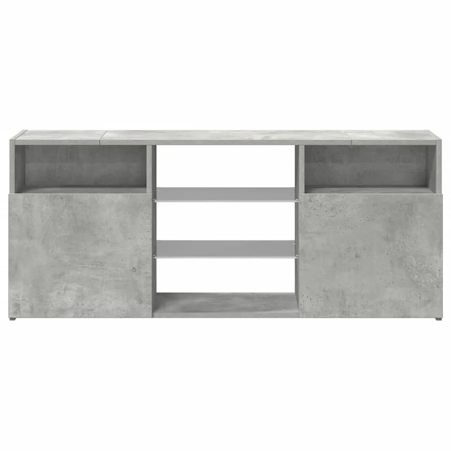 Meuble TV avec lumières LED gris béton 120x30x50 cm - 7