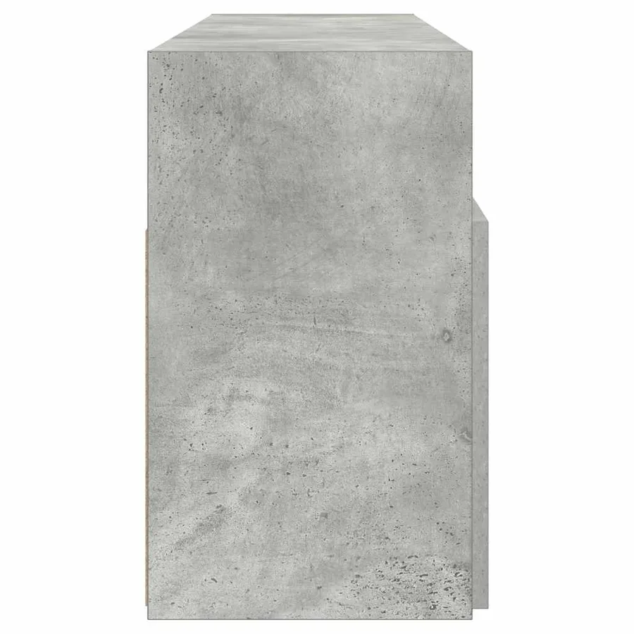 Meuble TV avec lumières LED gris béton 120x30x50 cm - 8
