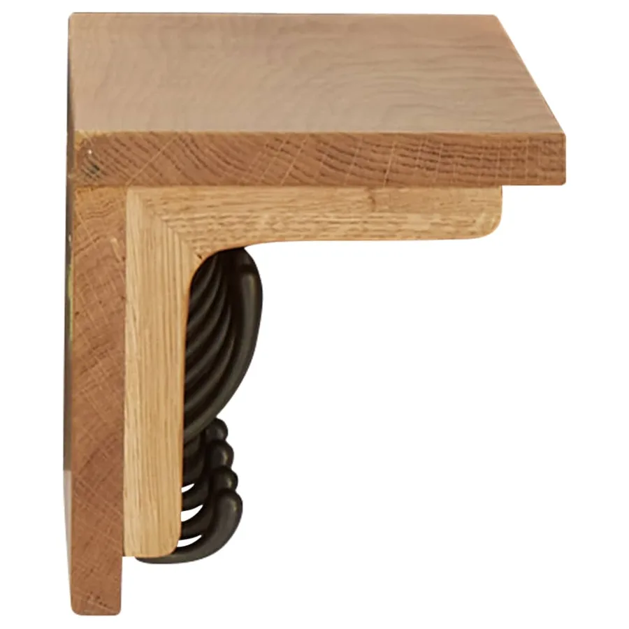 Porte-manteau 60x16x16 cm Bois de chêne massif - 3