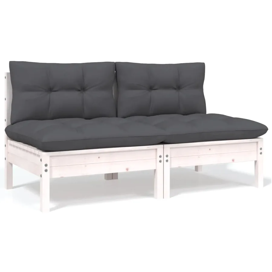 Salon de jardin 4 pcs avec coussins bois de pin massif - 4