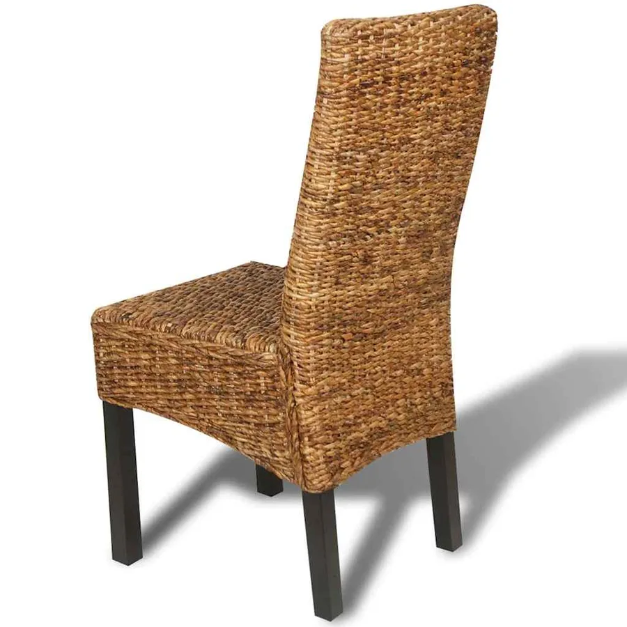 Chaises à manger lot de 6 bois solide de manguier et abaca - 5