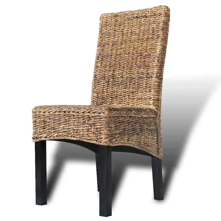 Chaises à manger lot de 6 bois solide de manguier et abaca - 8