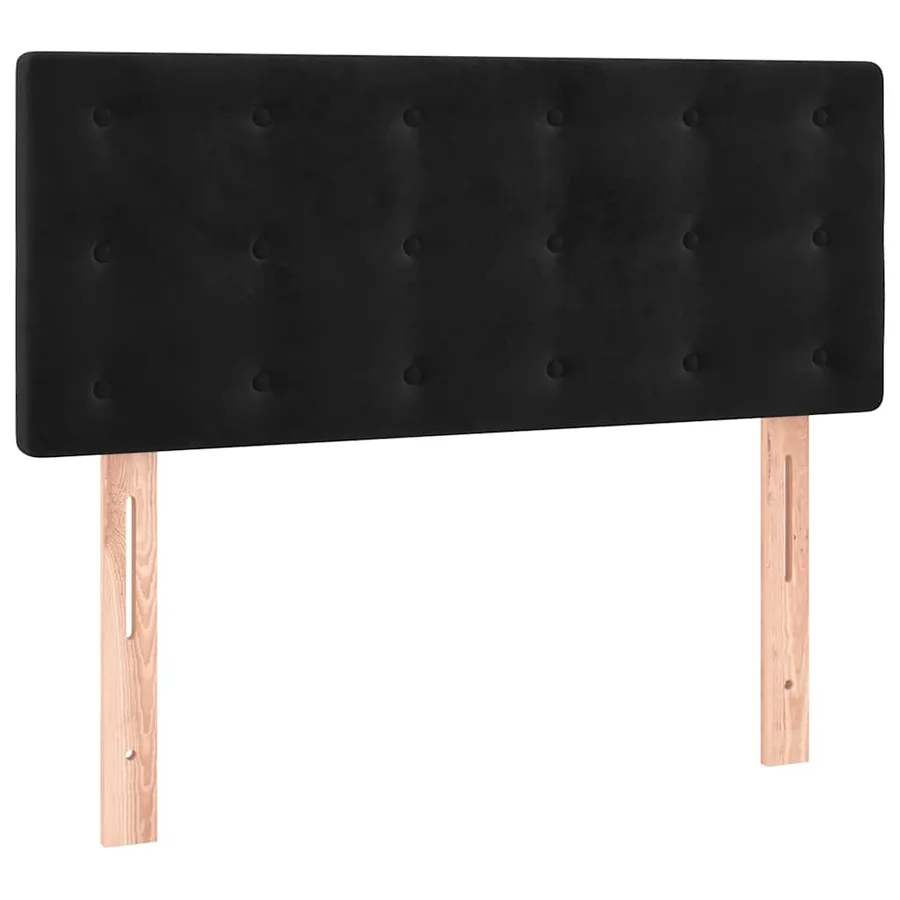 Sommier à lattes de lit avec matelas Noir 90x190 cm Velours - 6