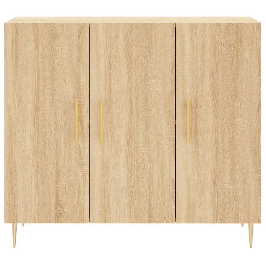 Buffet chêne sonoma 90x34x80 cm bois d'ingénierie - 6