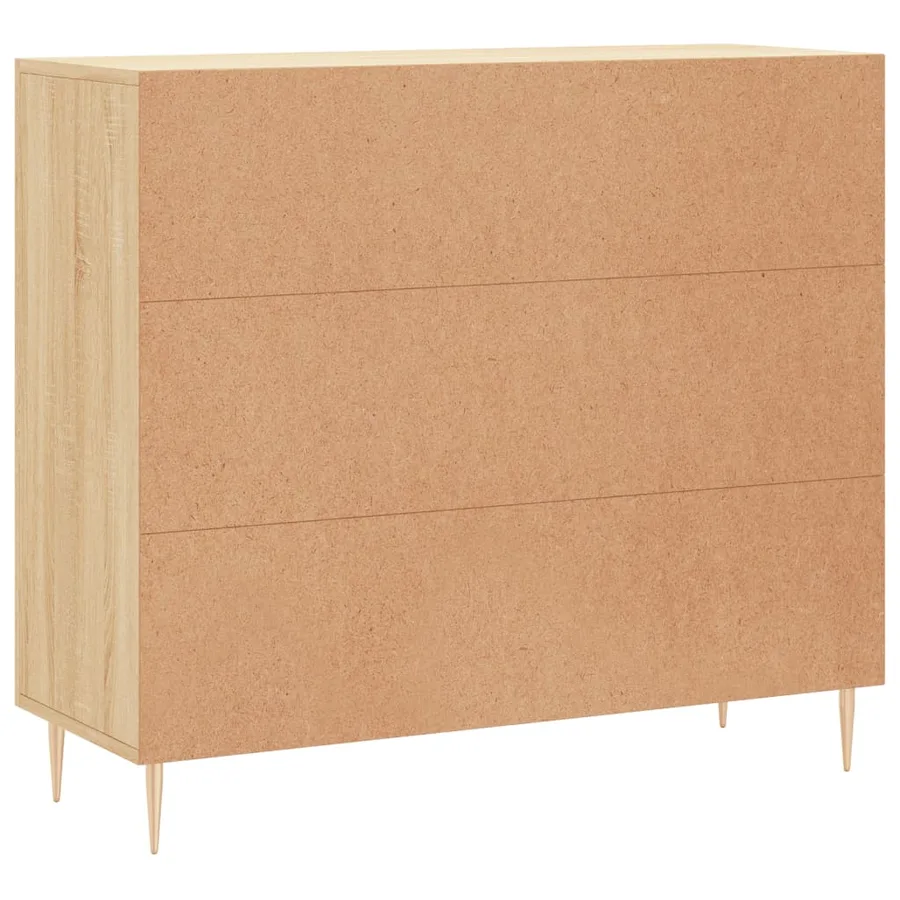 Buffet chêne sonoma 90x34x80 cm bois d'ingénierie - 8