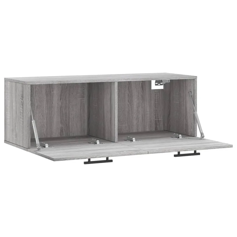 Armoire murale sonoma gris 100x36,5x35 cm bois d'ingénierie - 6