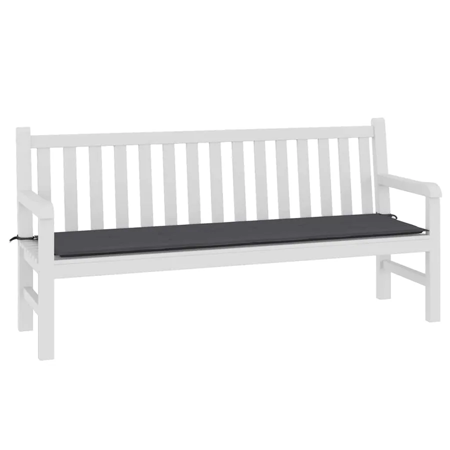 Coussin de banc de jardin anthracite 180x50x3 cm tissu oxford - 3