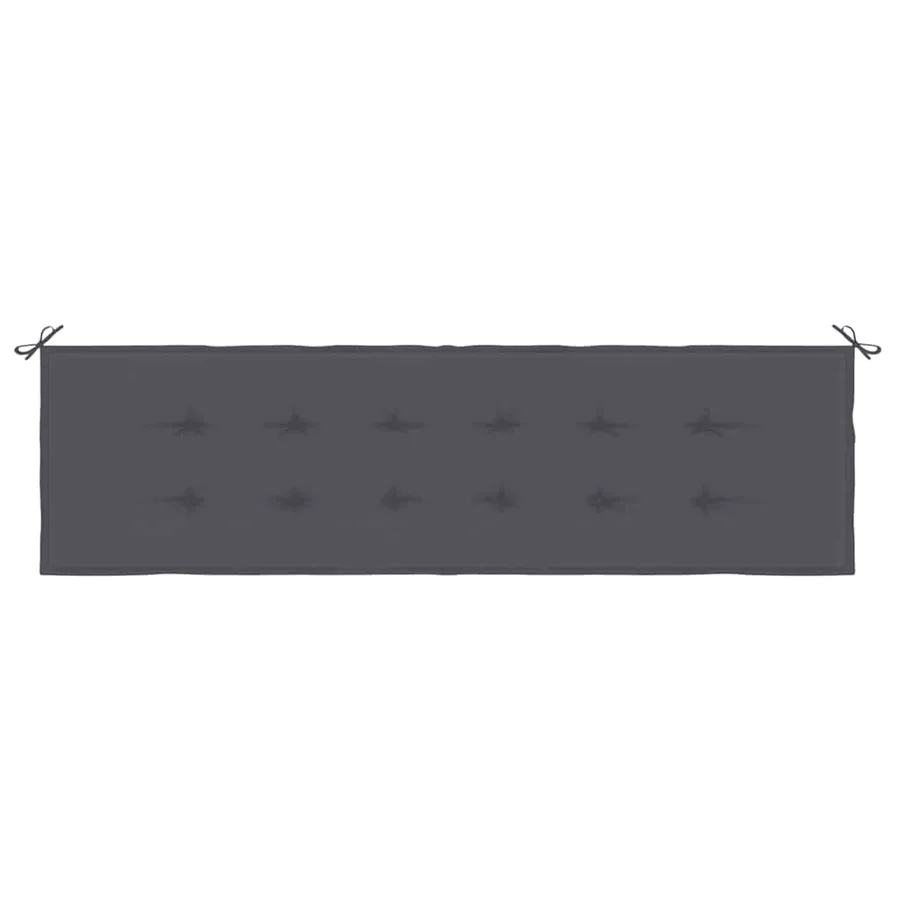 Coussin de banc de jardin anthracite 180x50x3 cm tissu oxford - 4