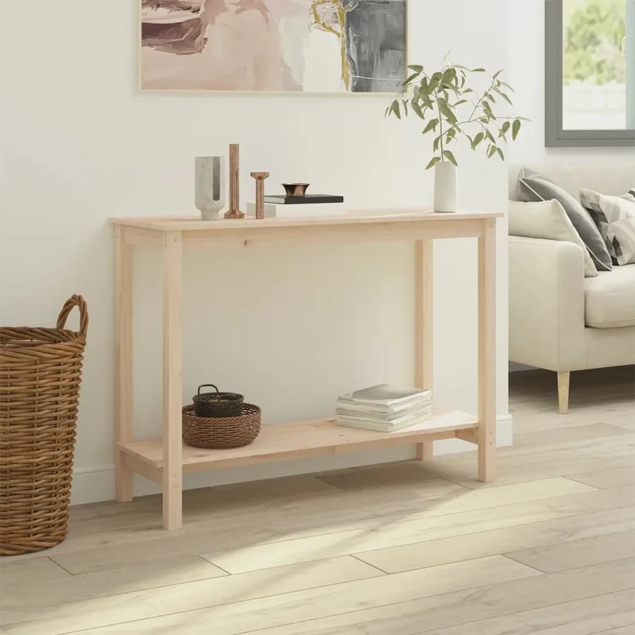 Table console 110x40x80 cm Bois massif de pin - 5