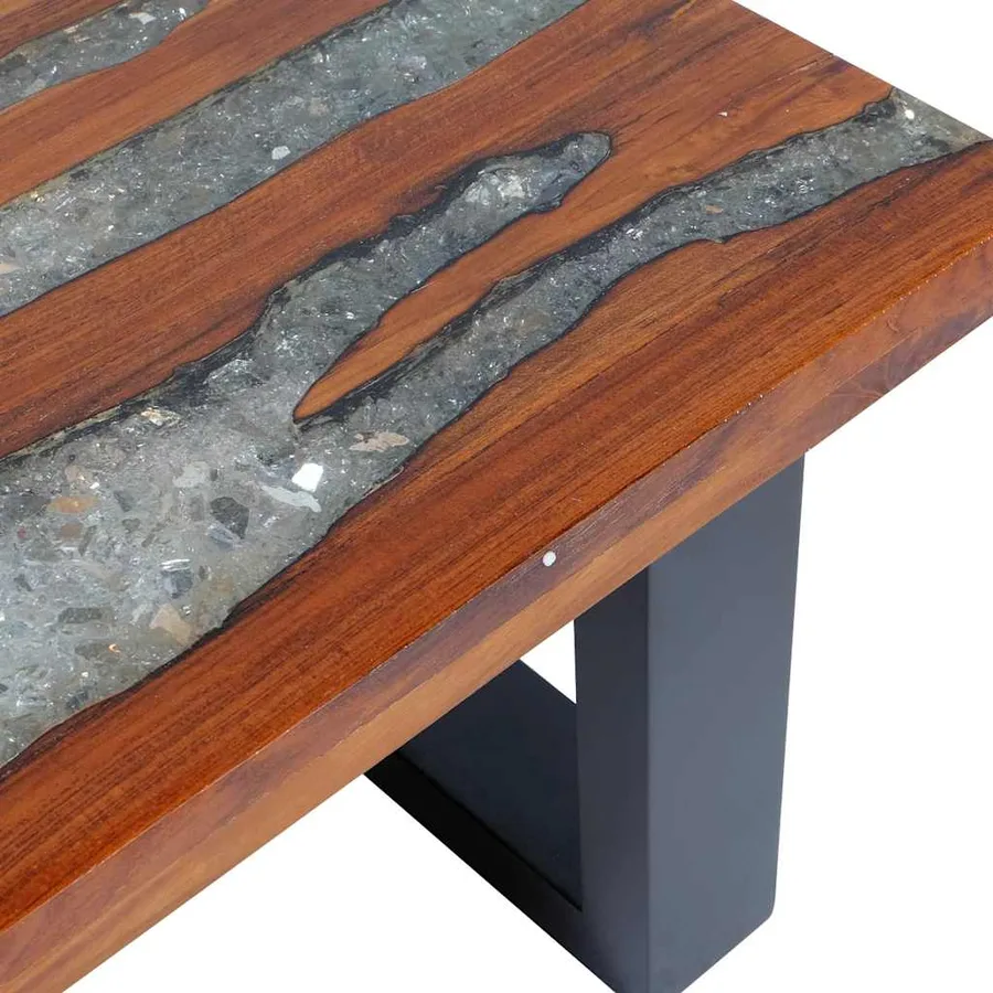 Table basse Teck Résine 100x50 cm - 12