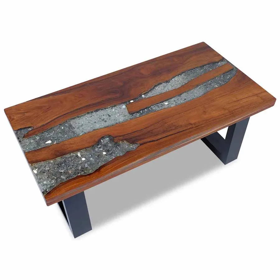 Table basse Teck Résine 100x50 cm - 2