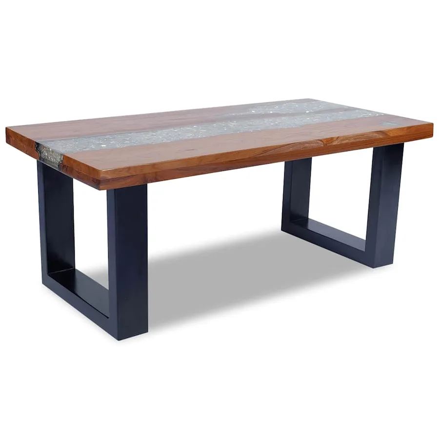 Table basse Teck Résine 100x50 cm - 7