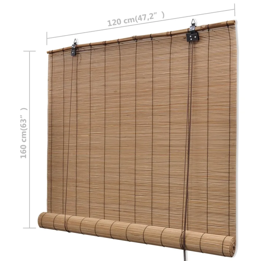 Store roulant Bambou Marron 120x160 cm - 6