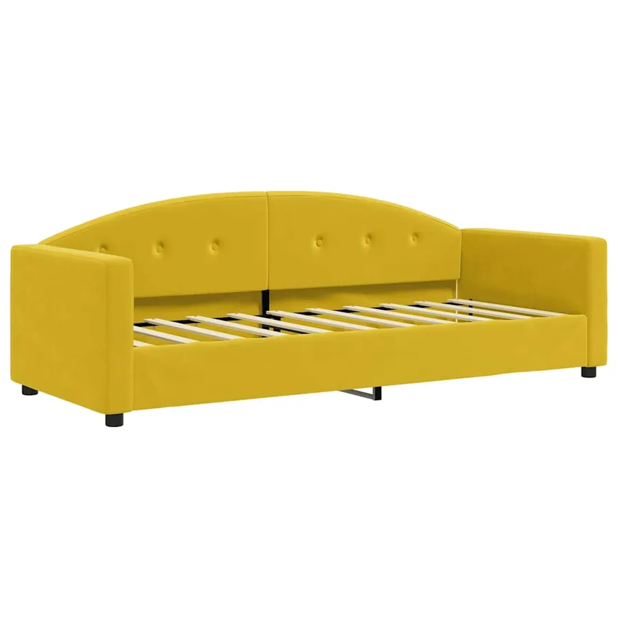 Lit de repos sans matelas jaune 80x200 cm velours - 2