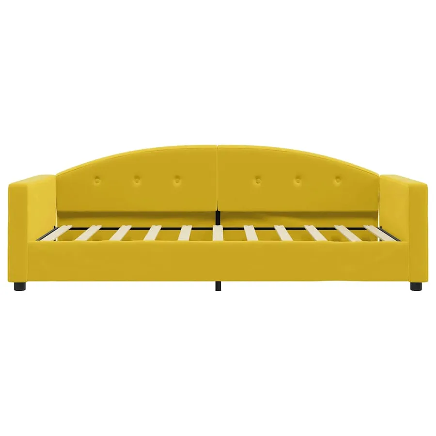 Lit de repos sans matelas jaune 80x200 cm velours - 3