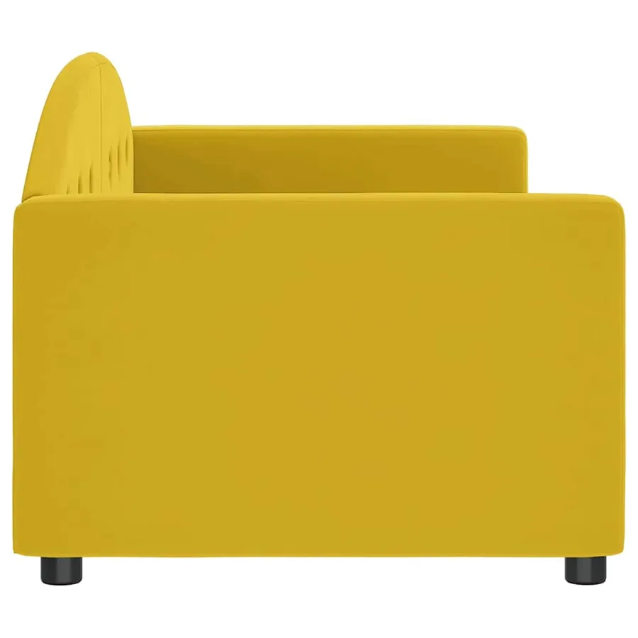 Lit de repos sans matelas jaune 80x200 cm velours - 4