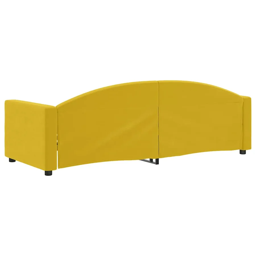 Lit de repos sans matelas jaune 80x200 cm velours - 5