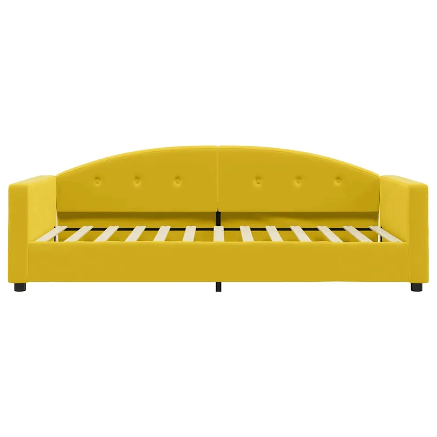 Lit de repos sans matelas jaune 90x200 cm velours - 3