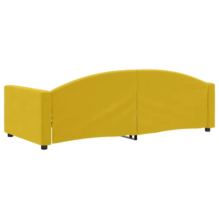 Lit de repos sans matelas jaune 90x200 cm velours - 5