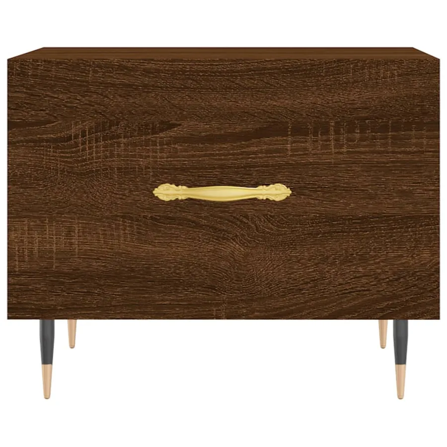 Table basse Chêne marron 50x50x40 cm Bois d'ingénierie - 5
