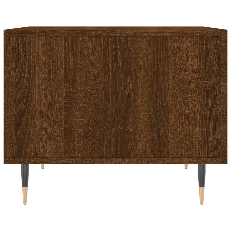 Table basse Chêne marron 50x50x40 cm Bois d'ingénierie - 7