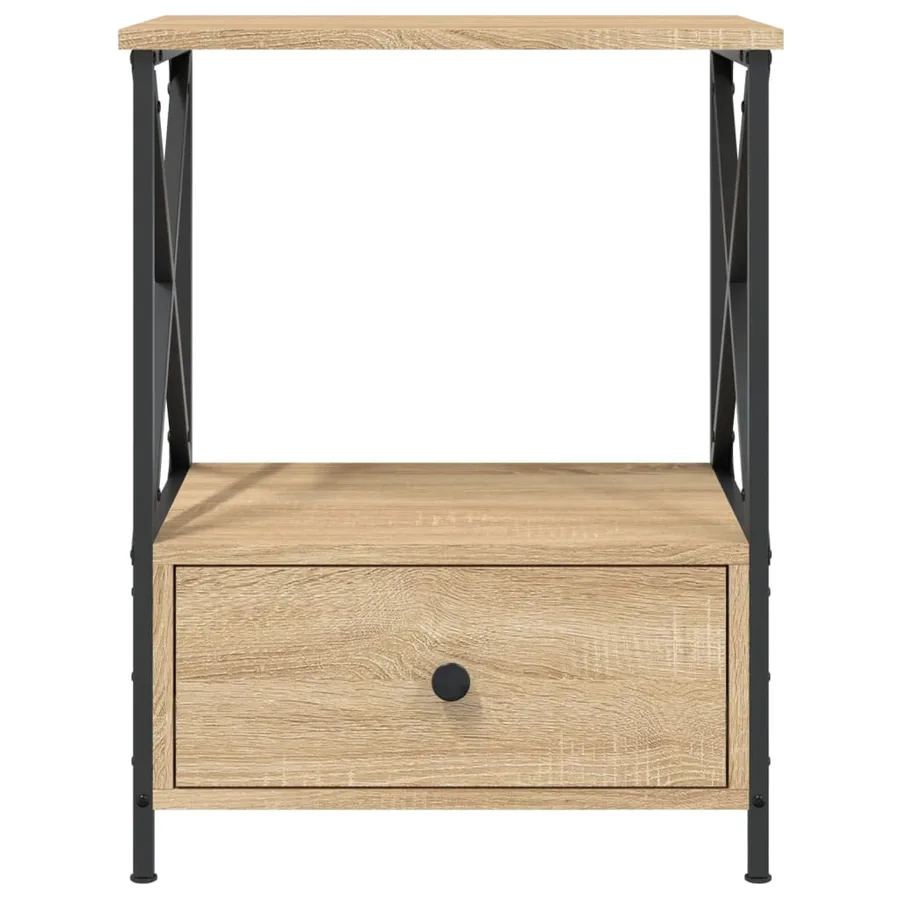 Tables de chevet 2 pcs chêne sonoma 50x41x65 cm bois ingénierie - 6