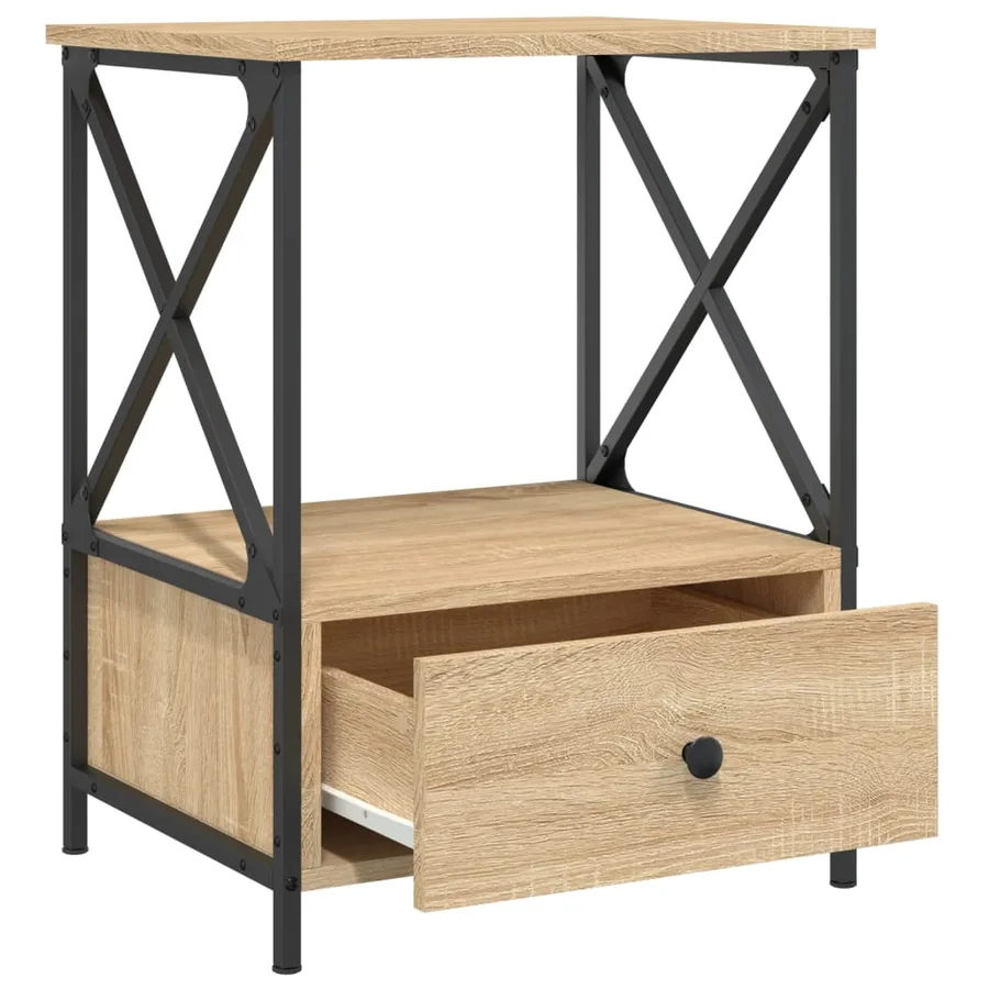 Tables de chevet 2 pcs chêne sonoma 50x41x65 cm bois ingénierie - 7