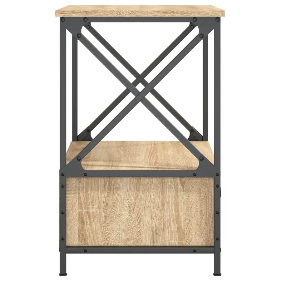 Tables de chevet 2 pcs chêne sonoma 50x41x65 cm bois ingénierie - 8