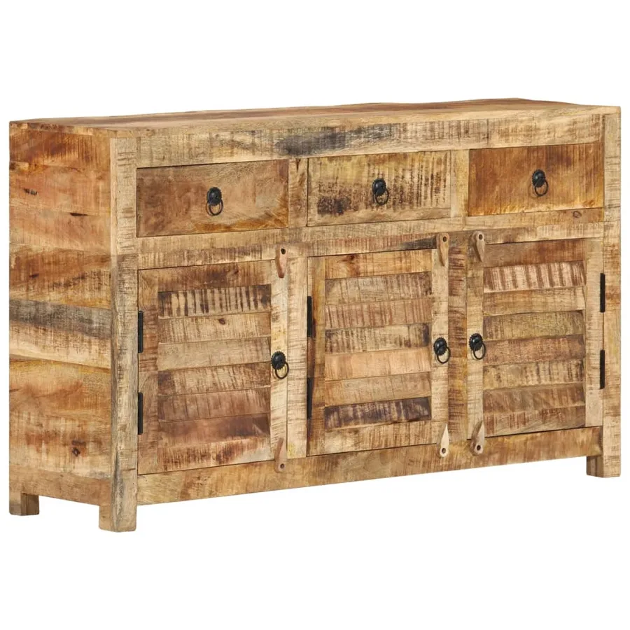 Buffet 110x30x65 cm Bois massif de manguier - 12