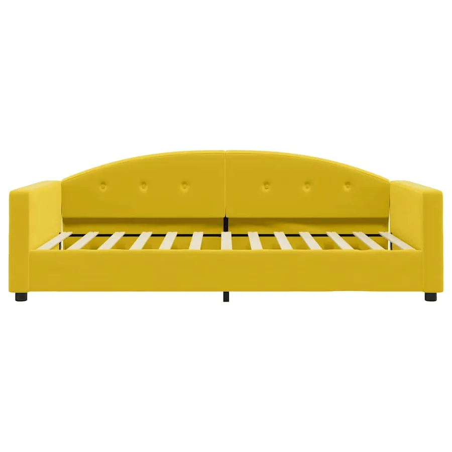 Lit de repos sans matelas jaune 100x200 cm velours - 3