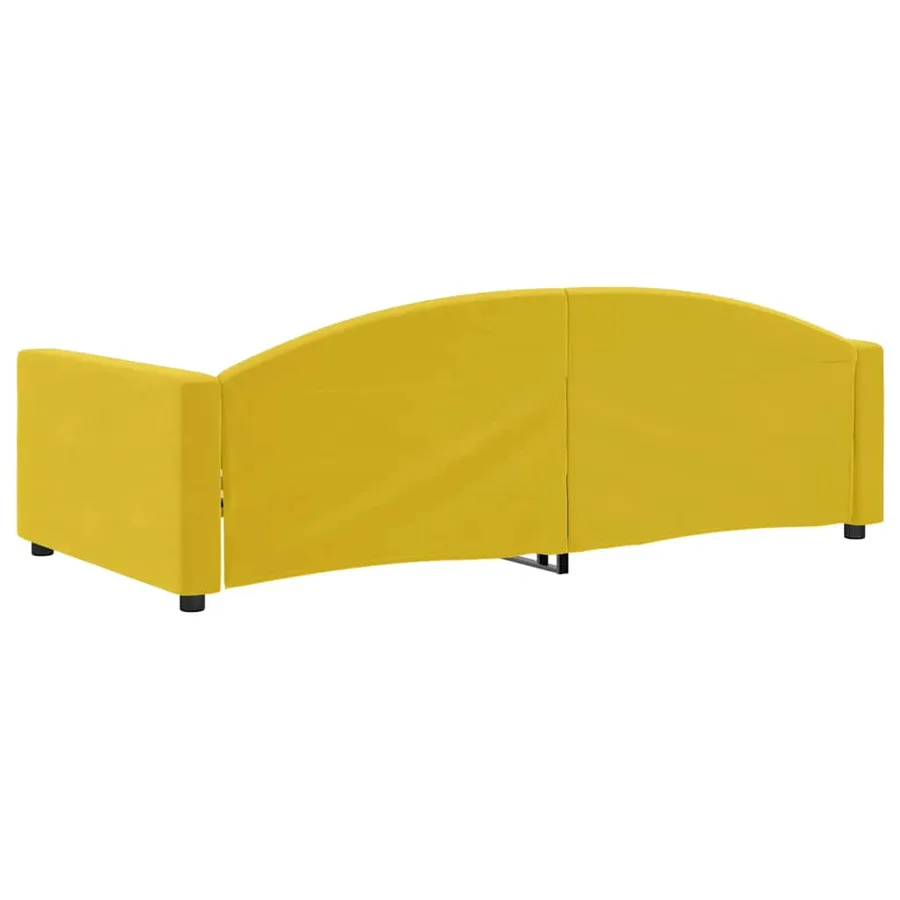 Lit de repos sans matelas jaune 100x200 cm velours - 5