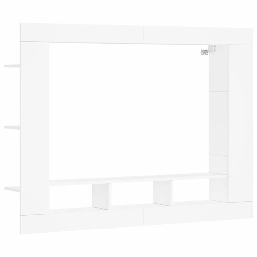 Meuble TV blanc 152x22x113 cm bois d'ingénierie - 2