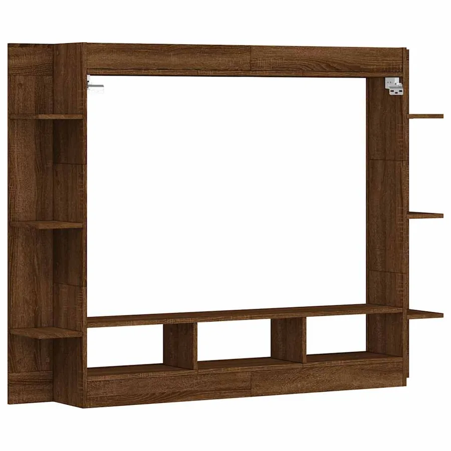 Meuble TV chêne marron 152x22x113 cm bois d'ingénierie - 6