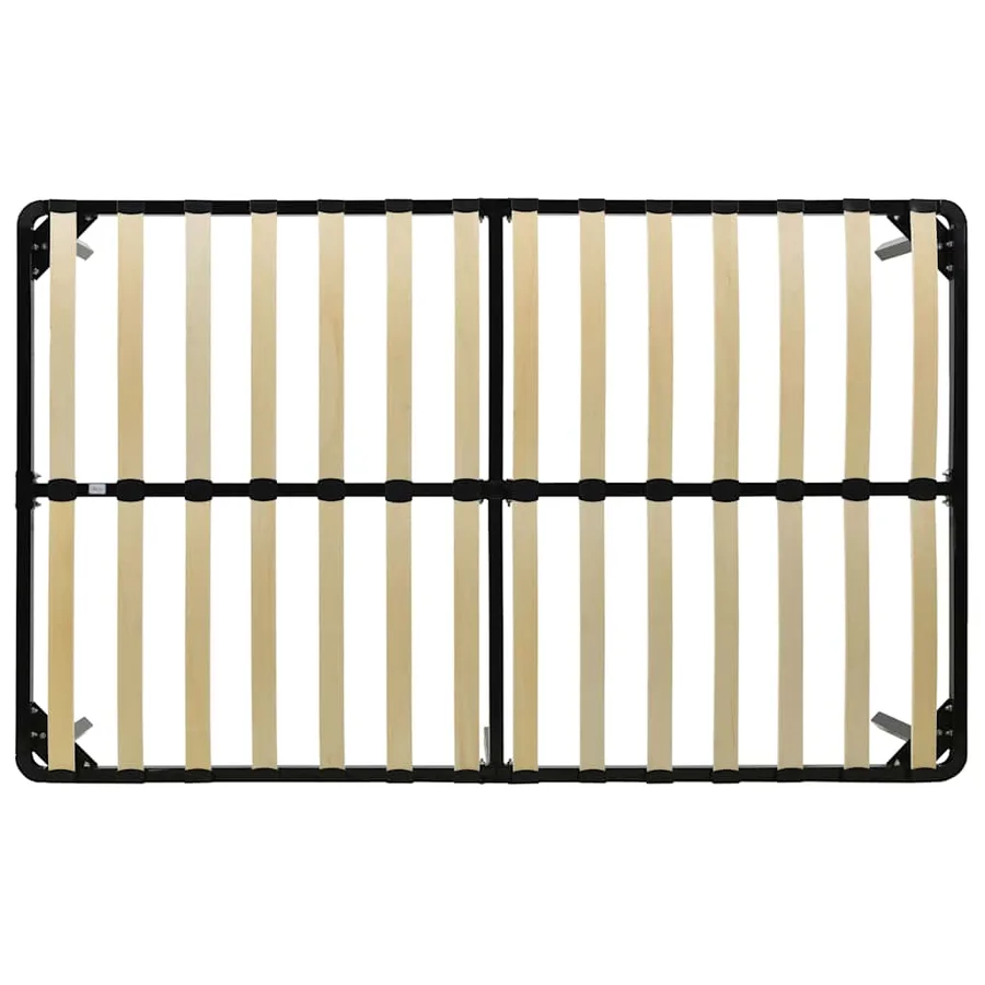 Cadre de lit sans matelas noir métal 160x200 cm - 5